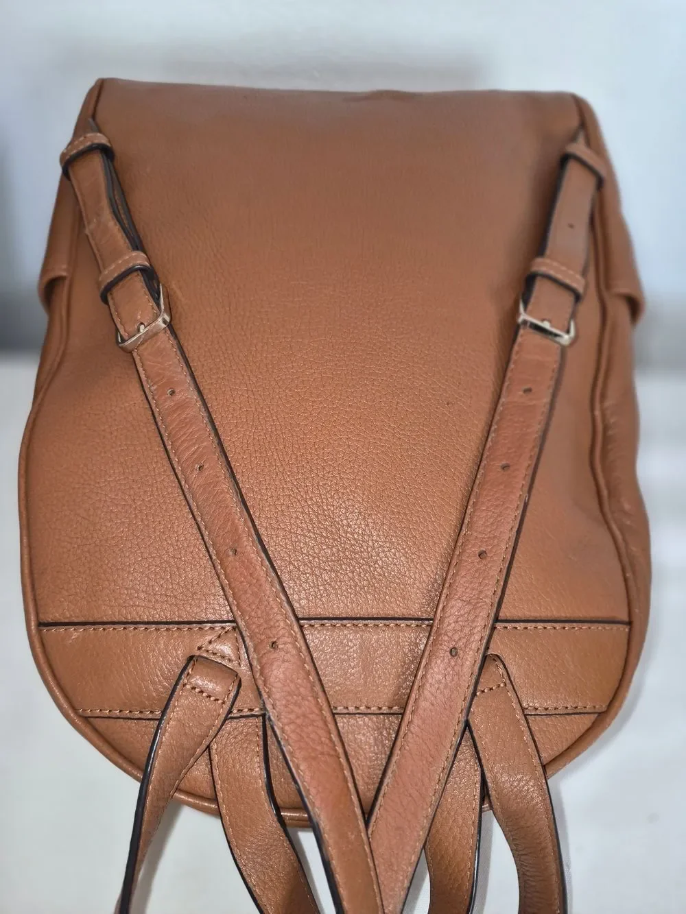 kate spade Leila Warm Gingerbread Pebbled Leather Backpack